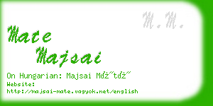mate majsai business card